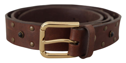 Dolce & Gabbana Elegant Leather Belt with Metal Buckle - 90 cm / 36 Inches