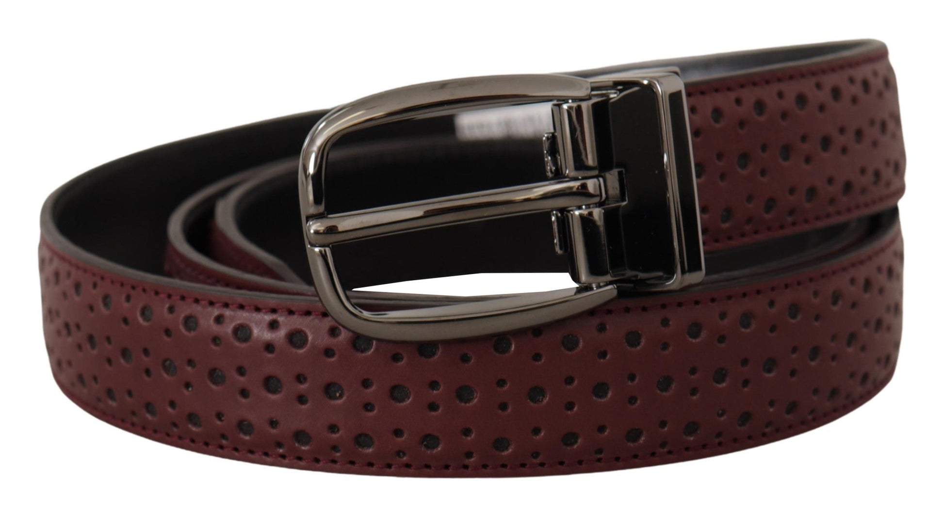 Dolce & Gabbana Elegant Leather Belt with Metal Buckle - 95 cm / 38 Inches