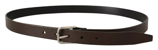 Dolce & Gabbana Elegant Leather Belt with Metal Buckle - 95 cm / 38 Inches