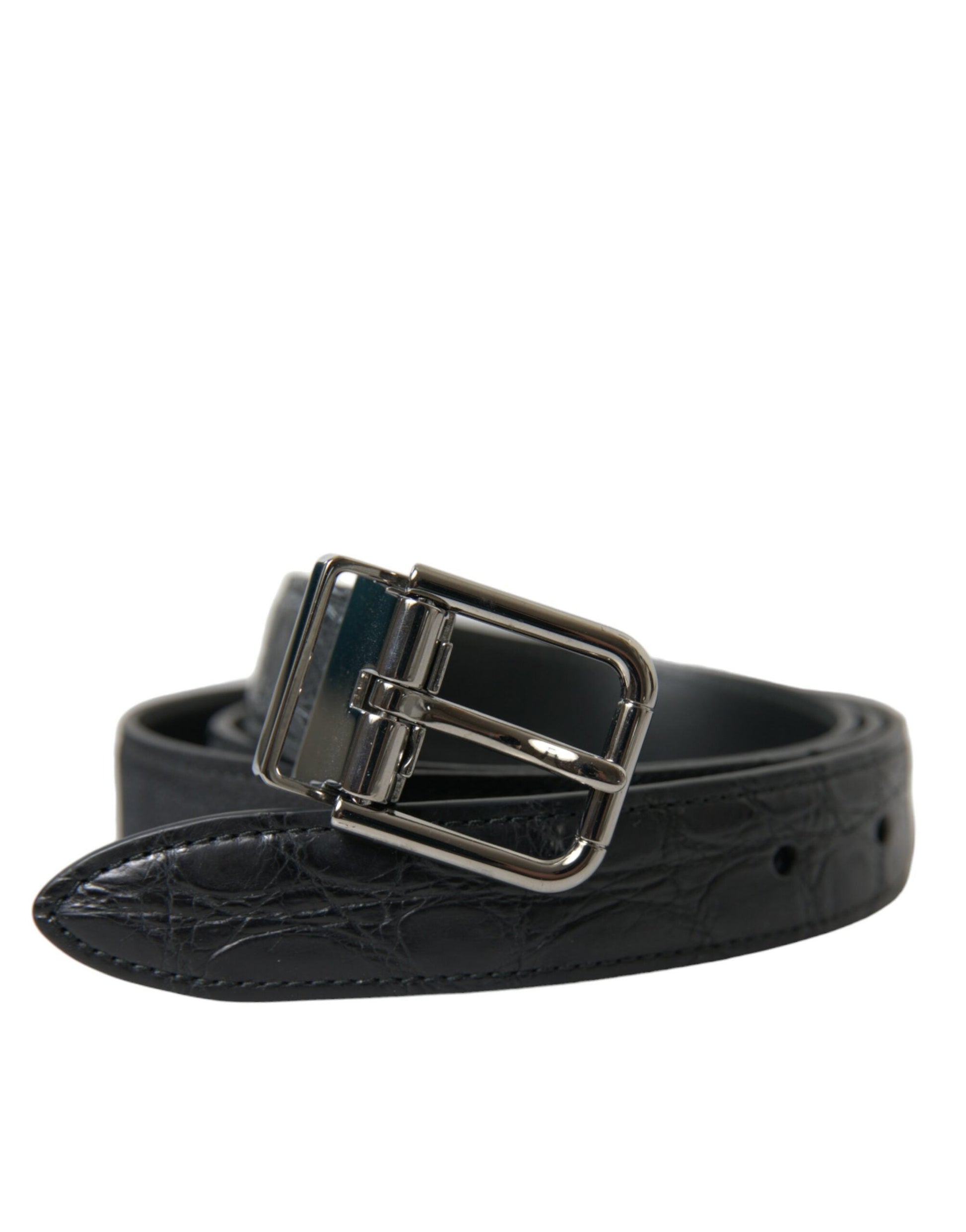 Dolce & Gabbana Elegant Leather Belt with Metal Buckle - 95 cm / 38 Inches