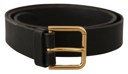 Dolce & Gabbana Elegant Leather Belt with Metal Buckle - 95 cm / 38 Inches