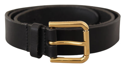 Dolce & Gabbana Elegant Leather Belt with Metal Buckle - 95 cm / 38 Inches