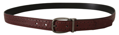 Dolce & Gabbana Elegant Leather Belt with Metal Buckle - 95 cm / 38 Inches