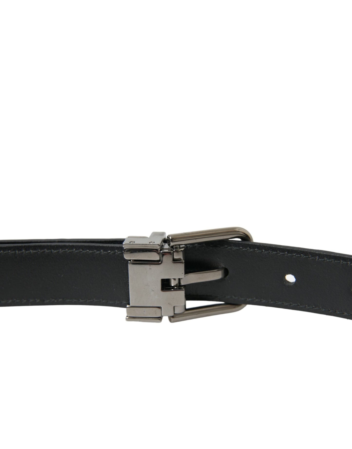 Dolce & Gabbana Elegant Leather Belt with Metal Buckle - 95 cm / 38 Inches