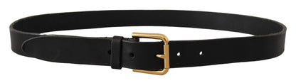 Dolce & Gabbana Elegant Leather Belt with Metal Buckle - 95 cm / 38 Inches