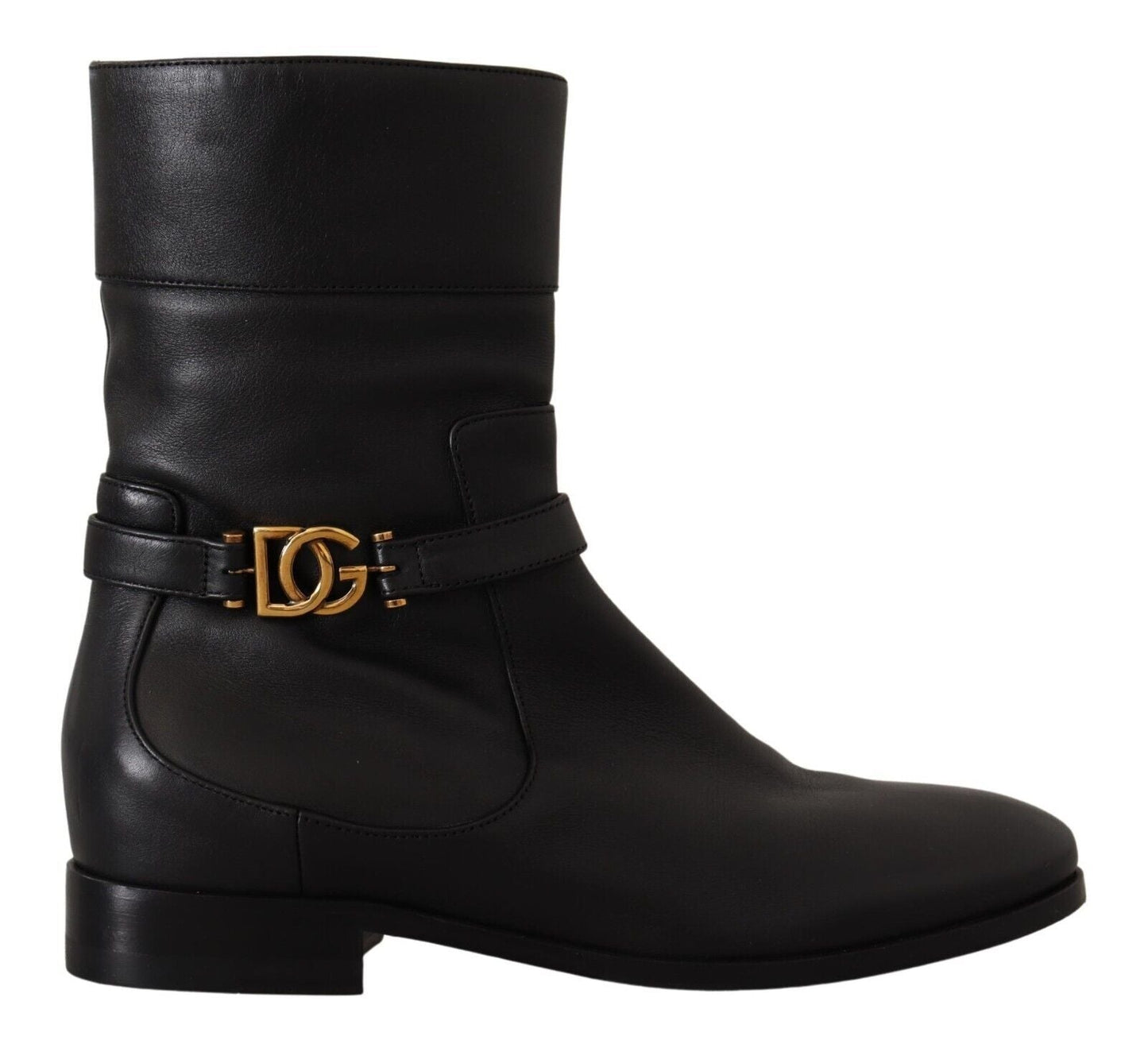 Dolce & Gabbana Elegant Leather Biker Boots - EU36/US5.5