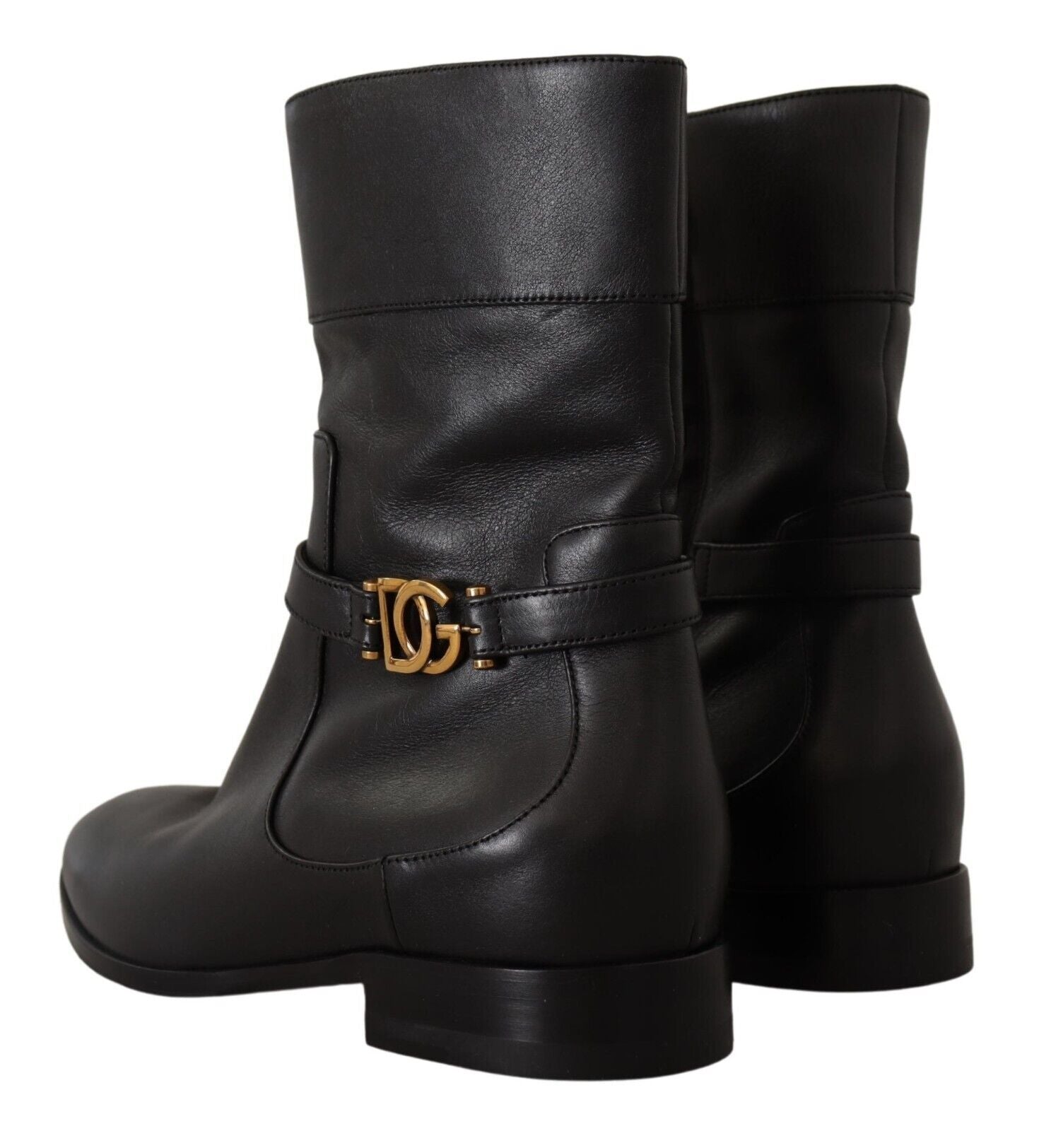 Dolce & Gabbana Elegant Leather Biker Boots - EU36/US5.5