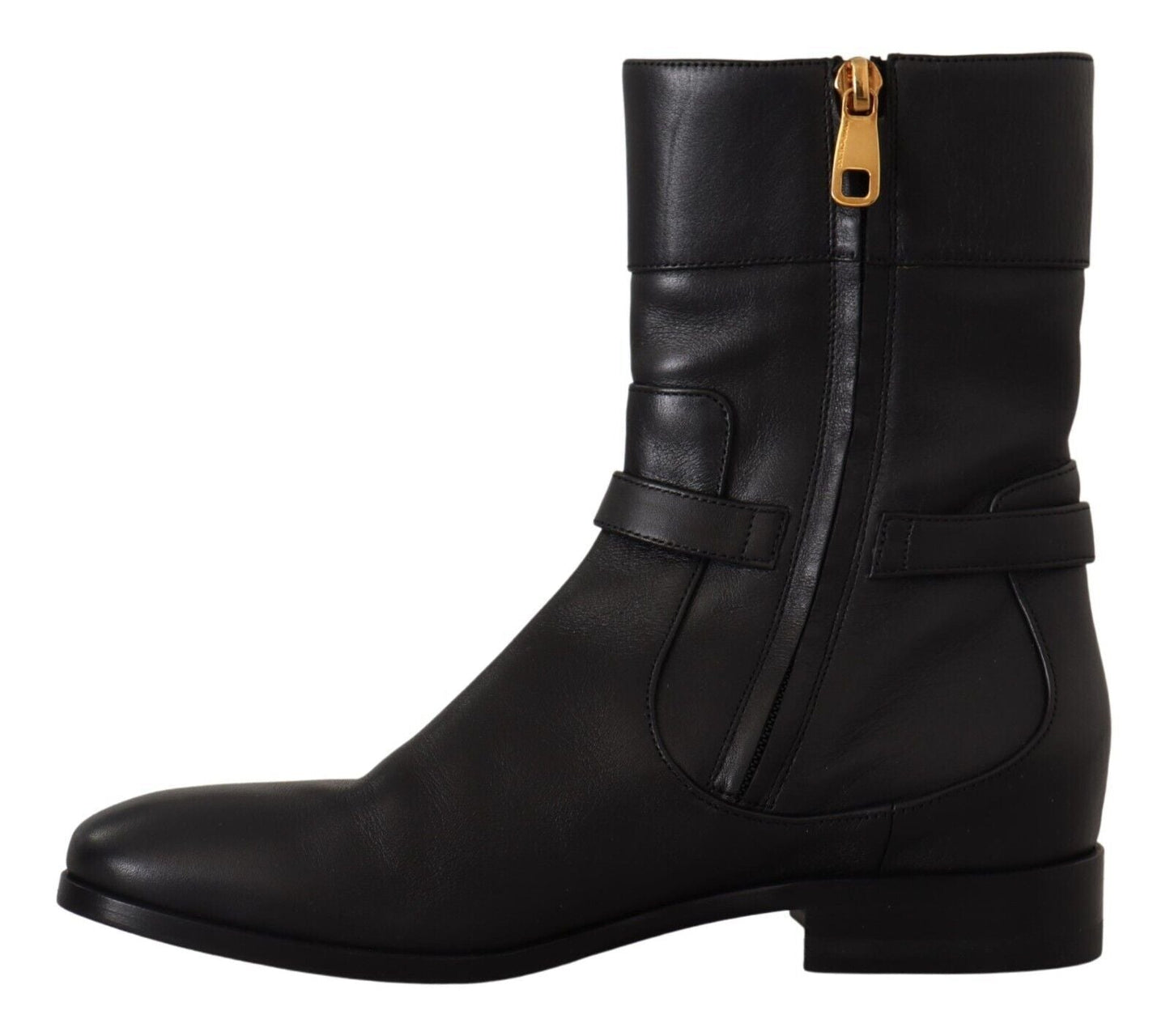 Dolce & Gabbana Elegant Leather Biker Boots - EU36/US5.5