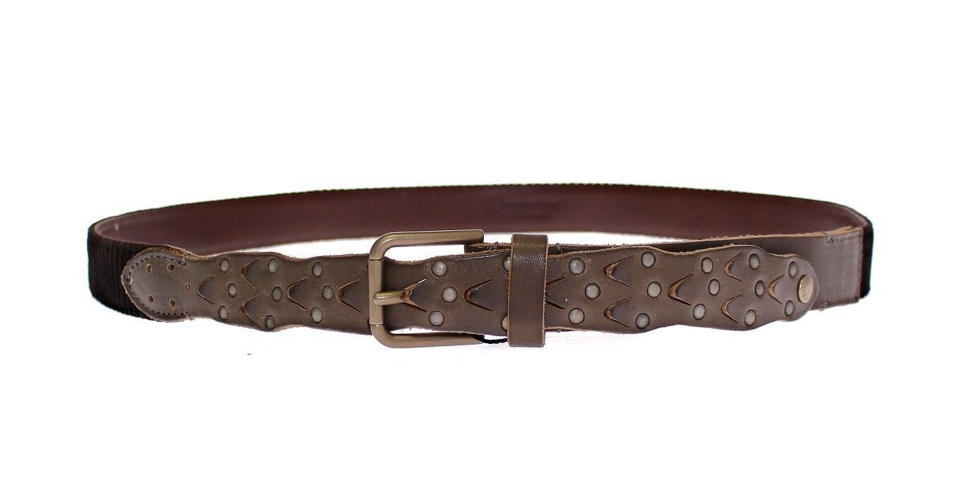 Dolce & Gabbana Elegant Leather-Cotton Fusion Men’s Belt - 95 cm / 38 Inches