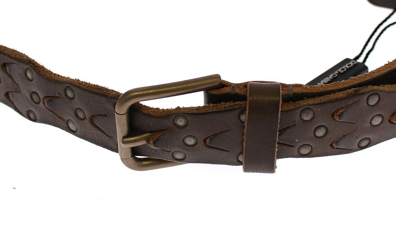 Dolce & Gabbana Elegant Leather-Cotton Fusion Men’s Belt - 95 cm / 38 Inches