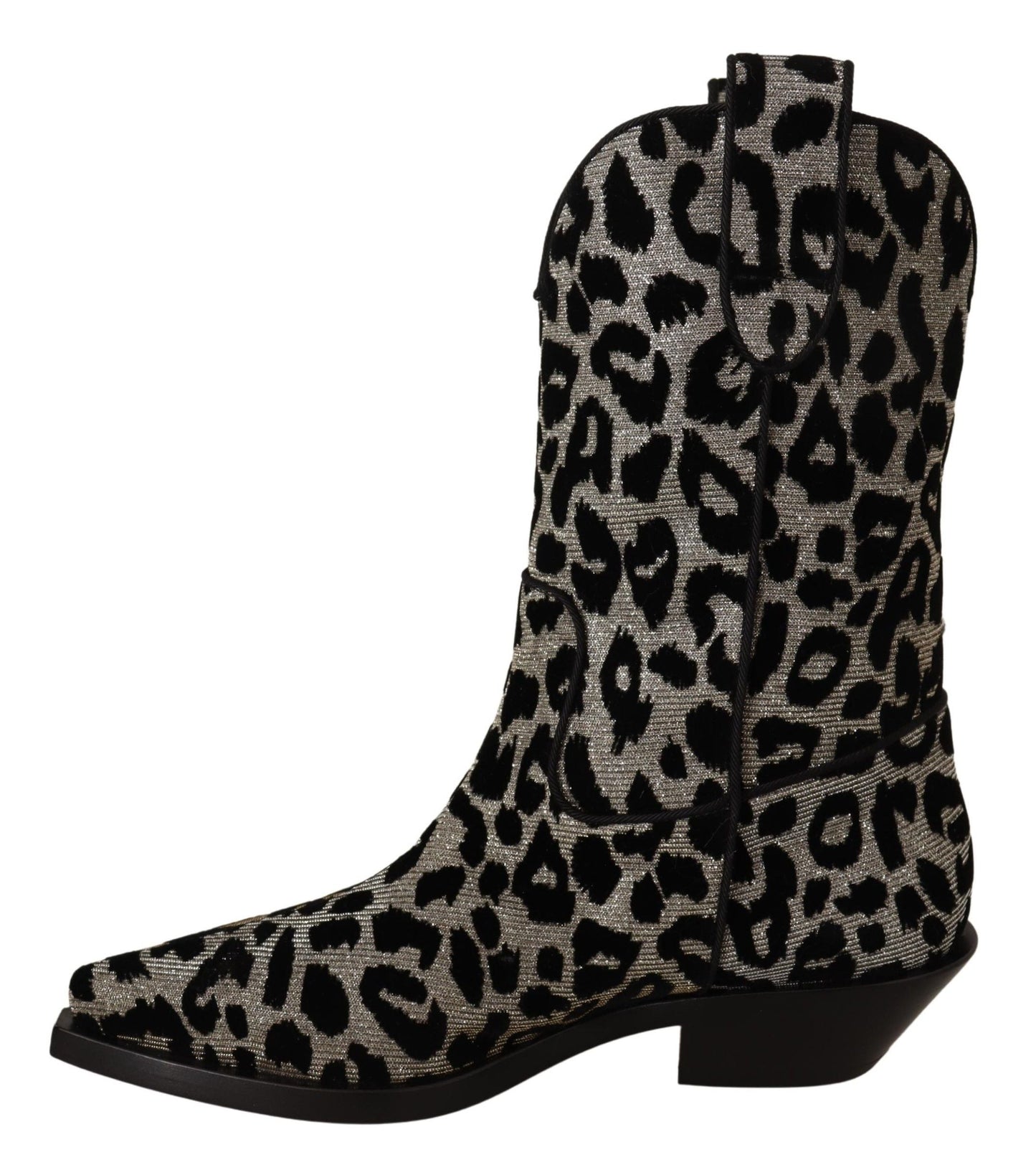 Dolce & Gabbana Elegant Leopard Print Mid Calf Boots - EU37/US6.5