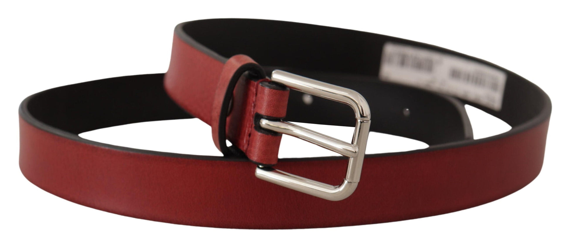 Dolce & Gabbana Elegant Maroon Italian Leather Belt - 85 cm / 34 Inches