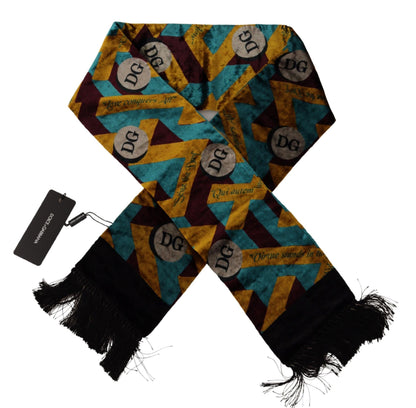 Dolce & Gabbana Elegant Multicolor Silk Blend Men’s Scarf