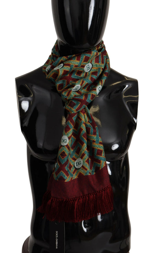 Dolce & Gabbana Elegant Multicolor Silk Men’s Scarf Wrap