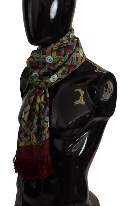 Dolce & Gabbana Elegant Multicolor Silk Men’s Scarf Wrap