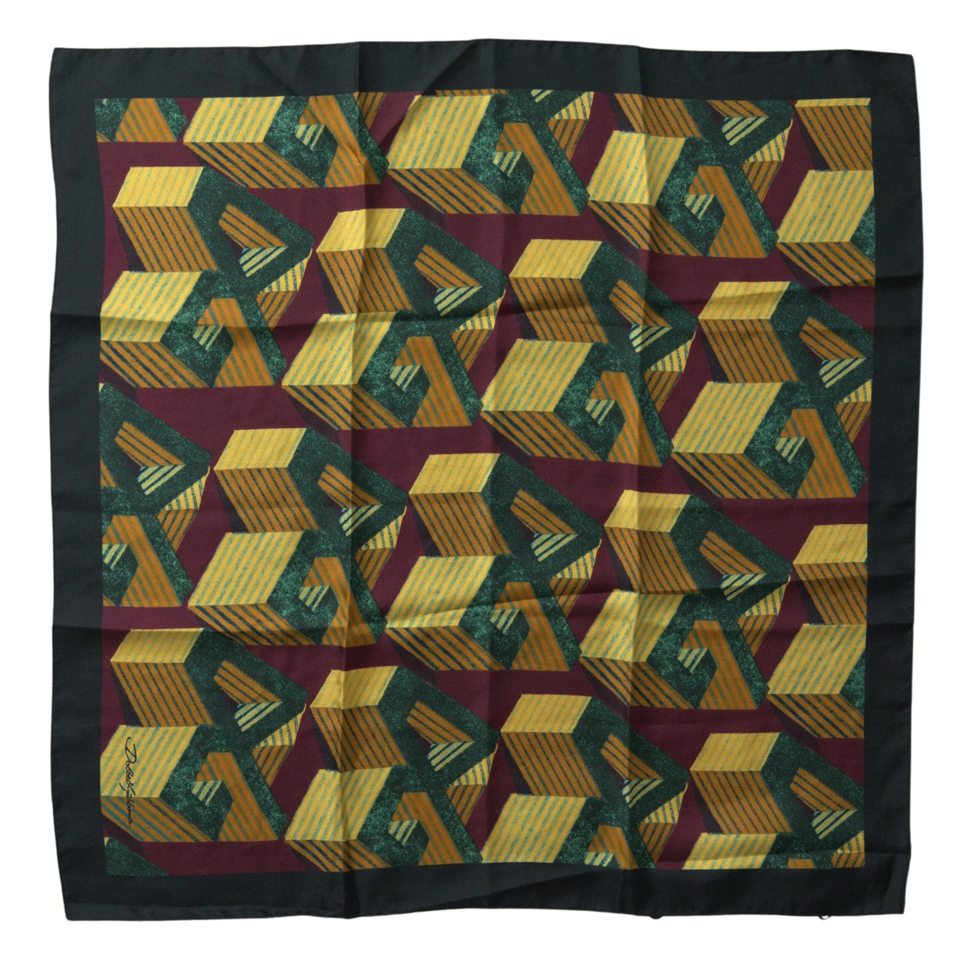 Dolce & Gabbana Elegant Multicolor Silk Men’s Square Scarf