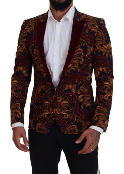 Dolce & Gabbana Elegant Multicolor Wool Blend Blazer - IT46 | S