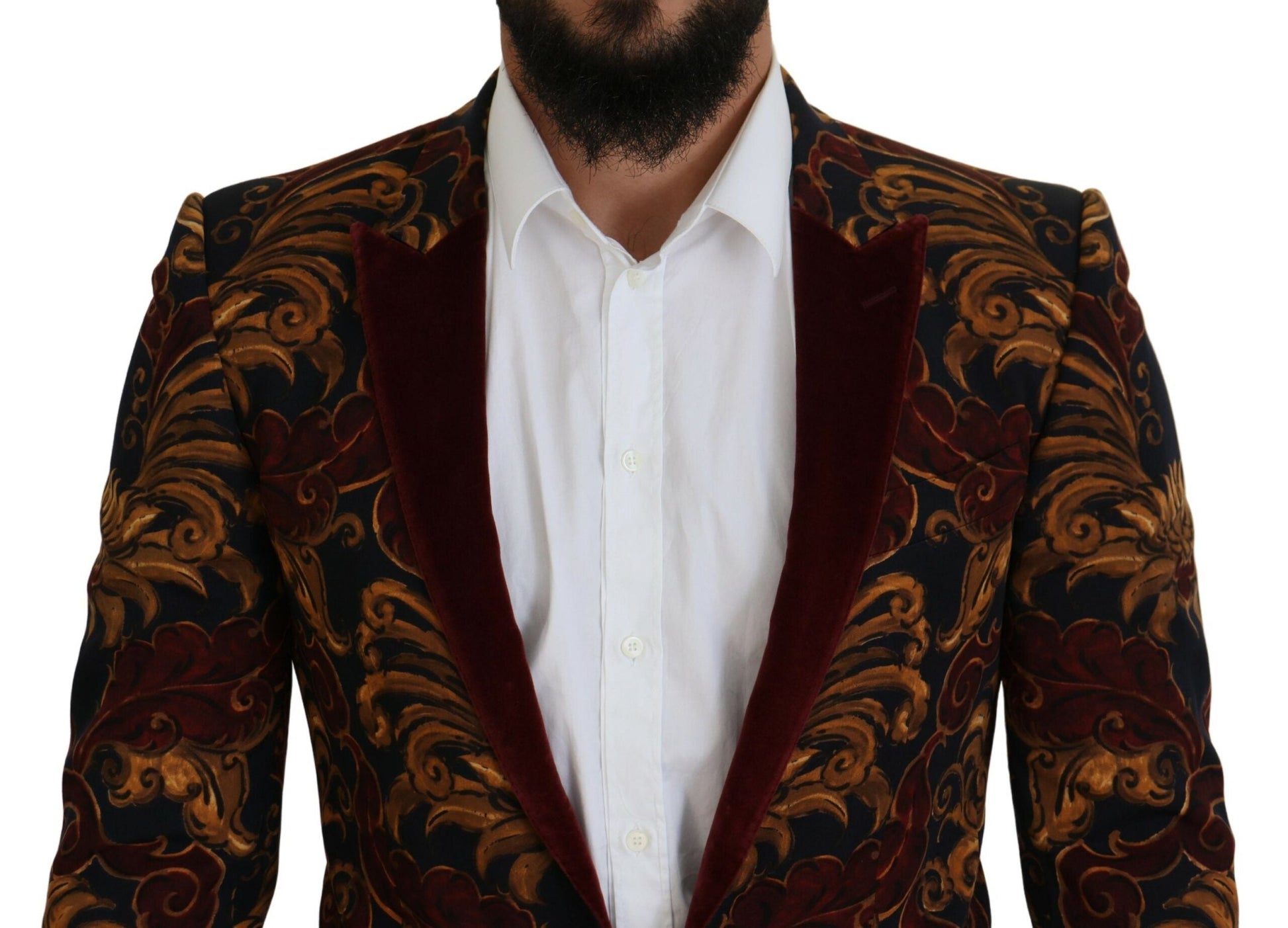 Dolce & Gabbana Elegant Multicolor Wool Blend Blazer - IT46 | S