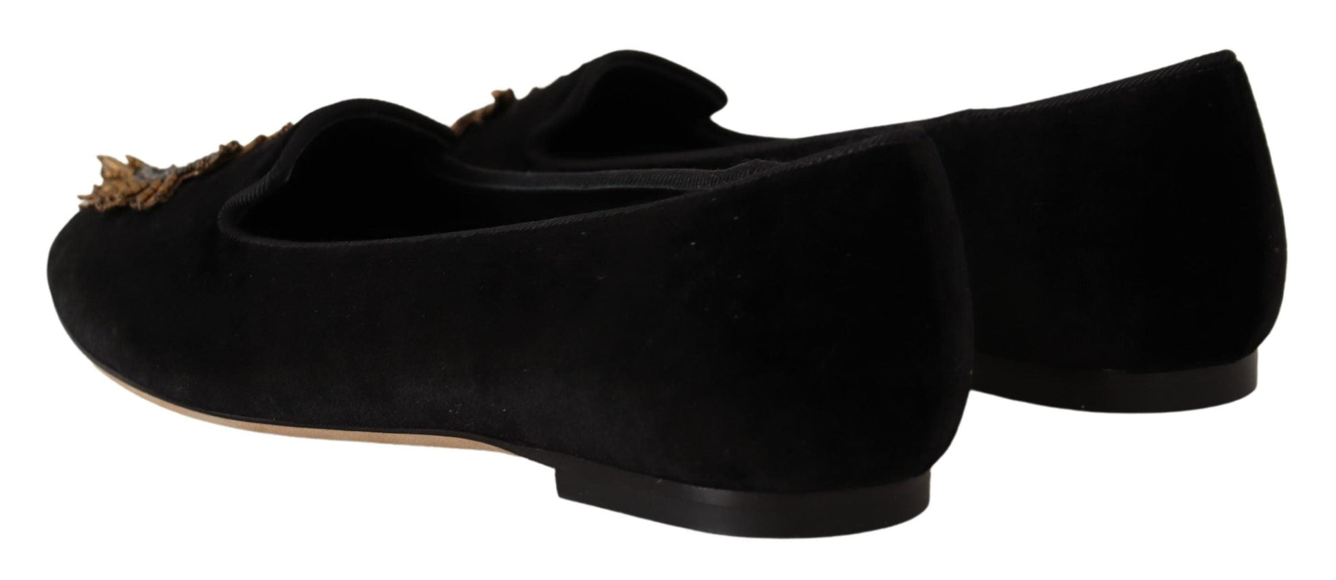 Dolce & Gabbana Elegant Patent Leather Flat Shoes - EU35/US4.5