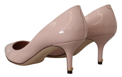 Dolce & Gabbana Elegant Patent Leather Heels in Pink - EU37.5/US7