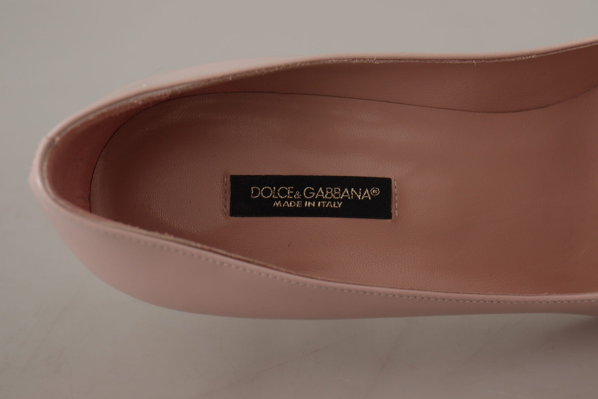 Dolce & Gabbana Elegant Patent Leather Heels in Pink - EU37.5/US7