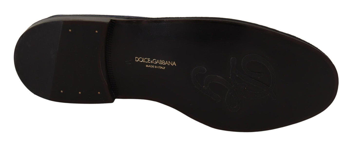 Dolce & Gabbana Elegant Perforated Leather Loafers - EU44/US11