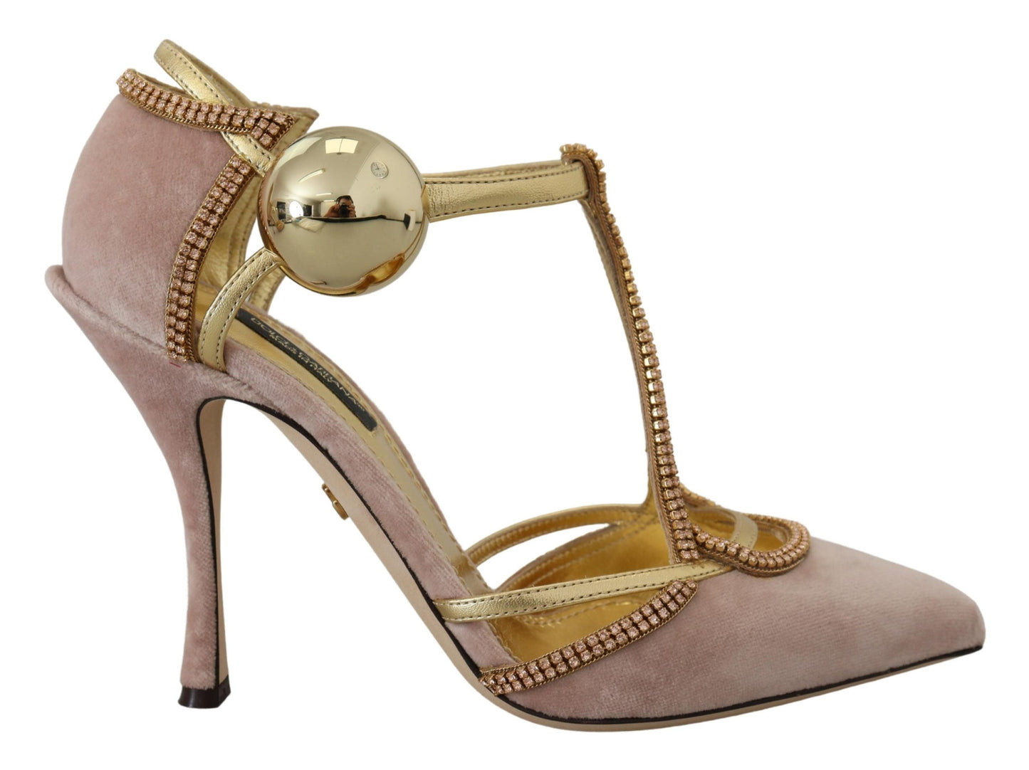 Dolce & Gabbana Elegant Pink Crystal Pumps with High Heels - EU36/US5.5