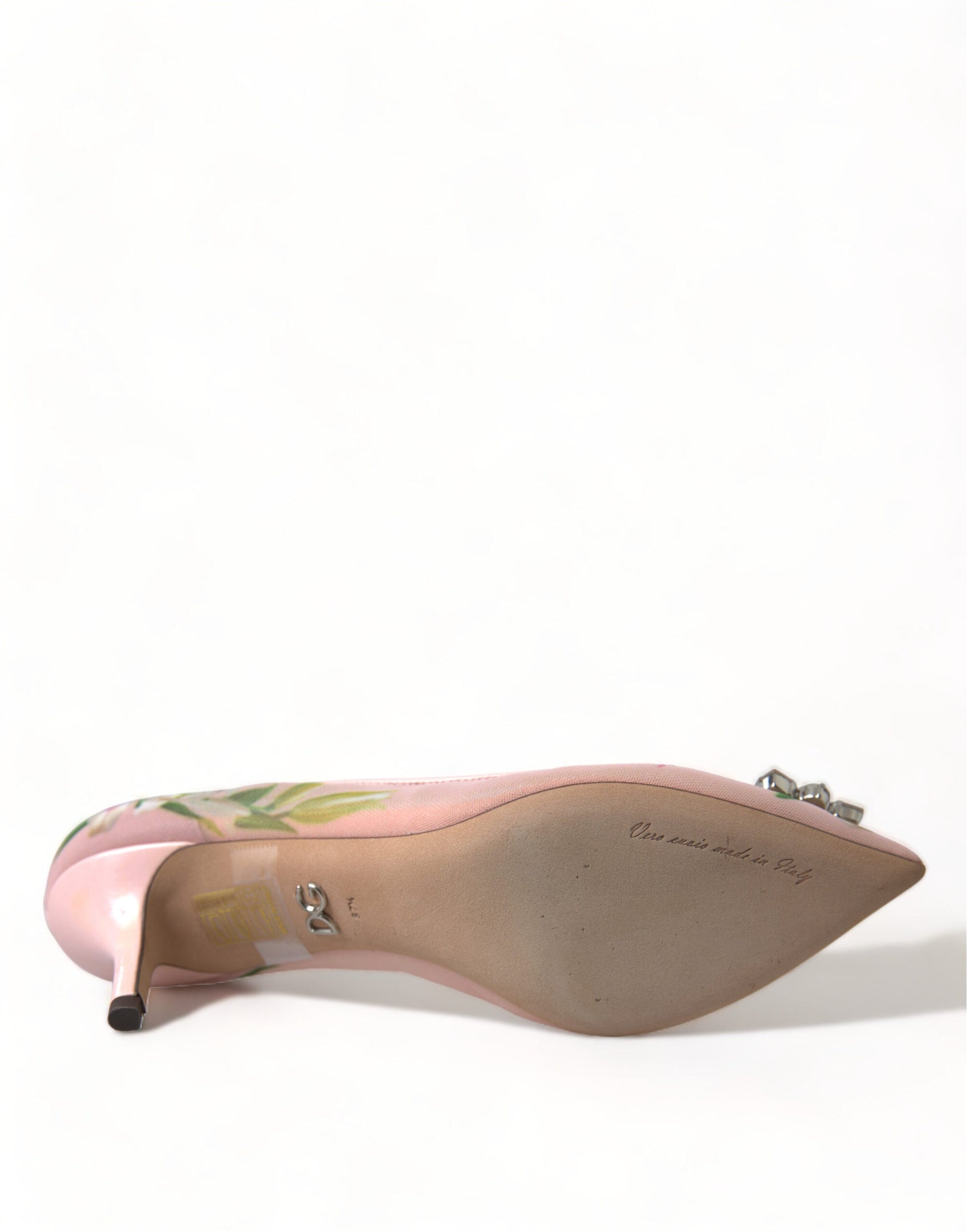 Dolce & Gabbana Elegant Pink Floral Crystal Pumps - EU36/US5.5