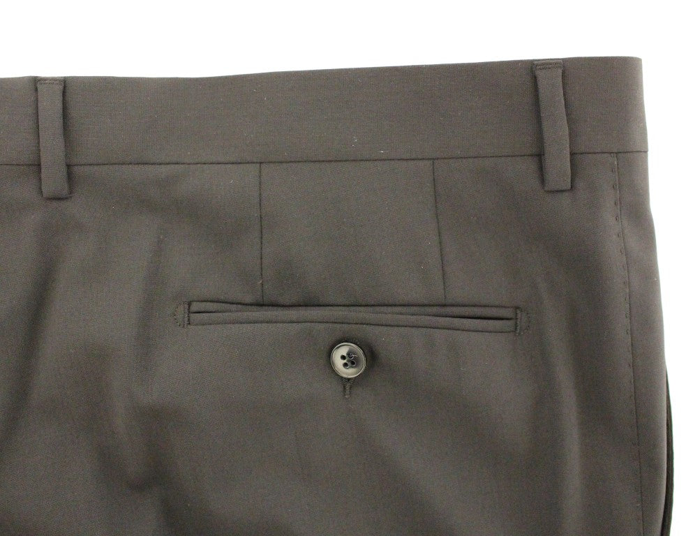 Dolce & Gabbana Elegant Pleated Black Wool Trousers - IT58 | 3XL