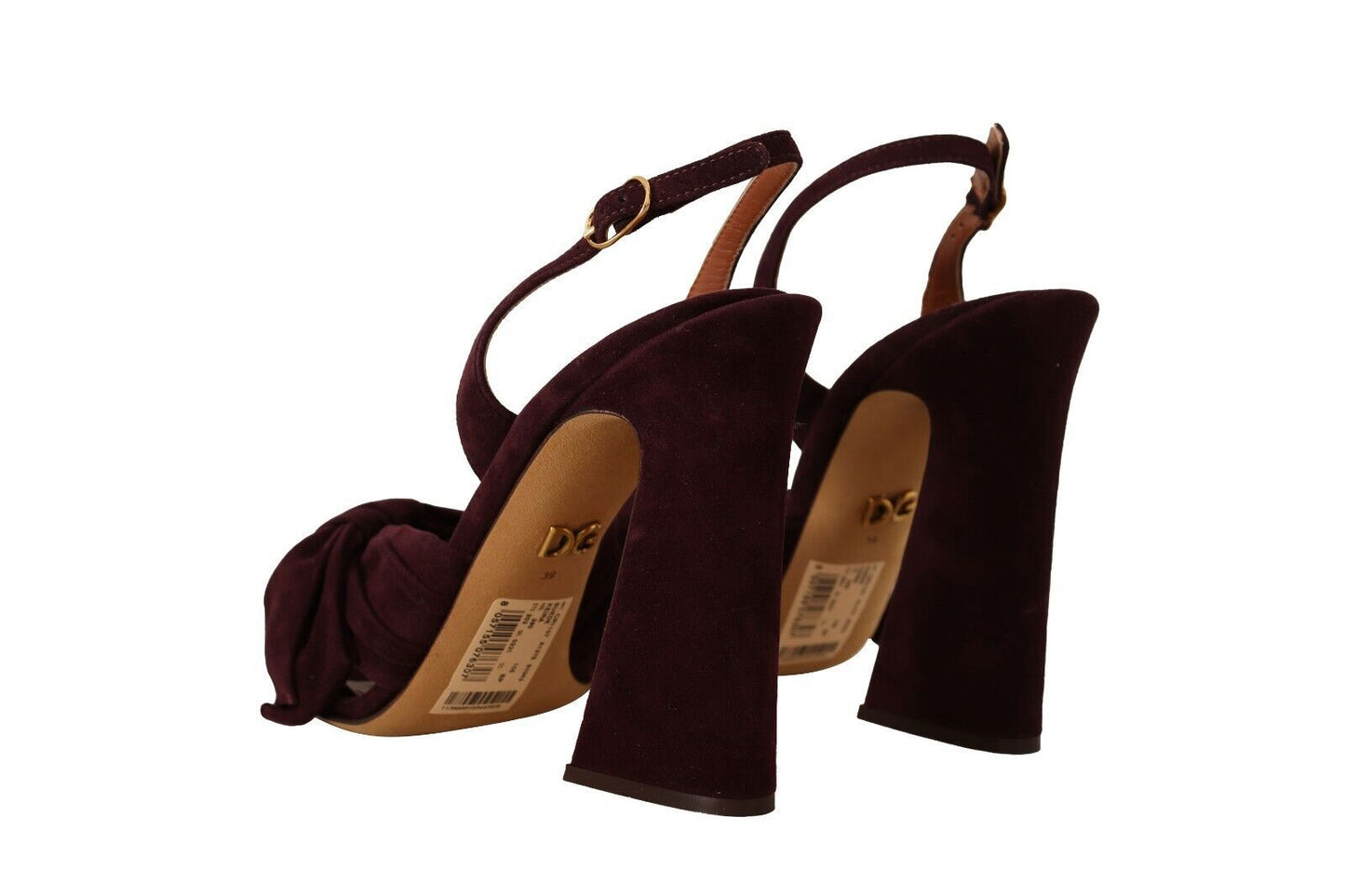 Dolce & Gabbana Elegant Purple Suede Heels Sandals - EU39/US8.5