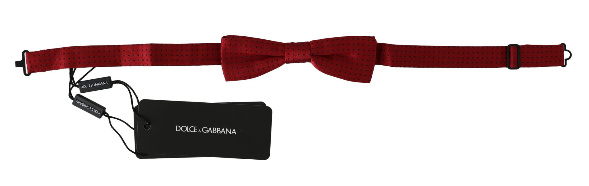 Dolce & Gabbana Elegant Red Dotted Silk Bow Tie