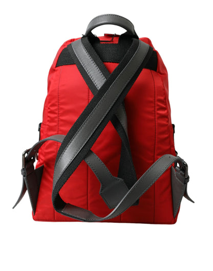 Dolce & Gabbana Elegant Red Nylon-Leather Backpack