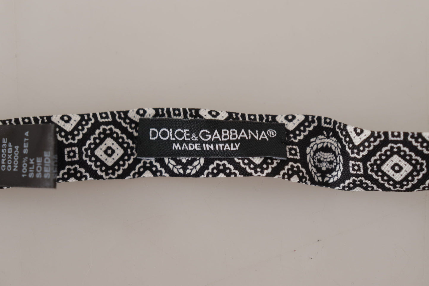 Dolce & Gabbana Elegant Silk Black Bow Tie