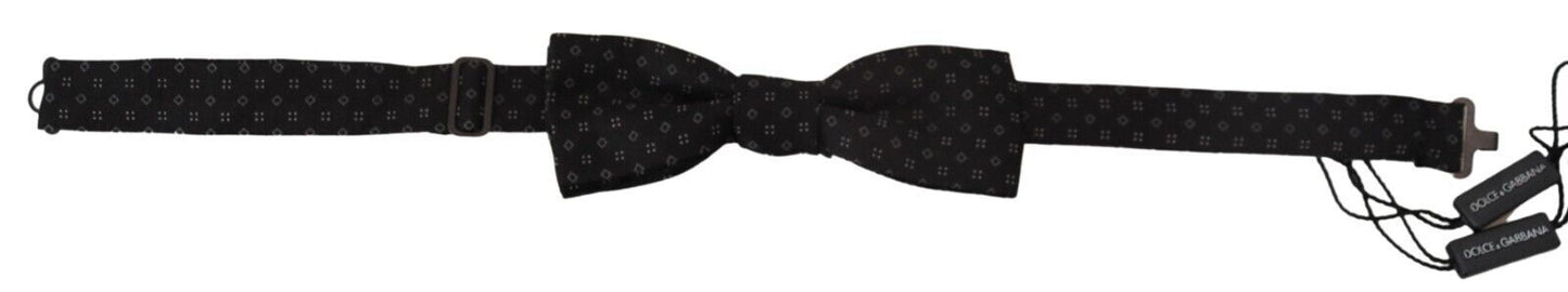 Dolce & Gabbana Elegant Silk Black Bow Tie for