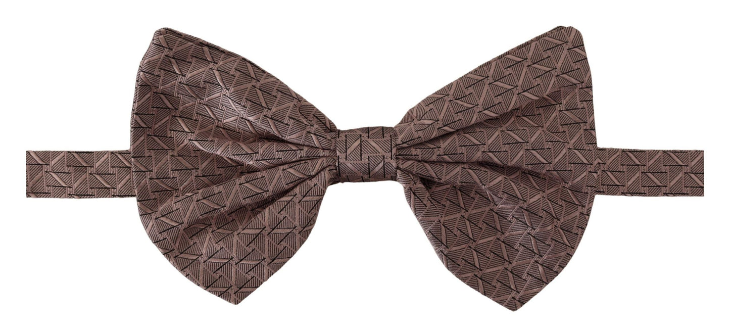 Dolce & Gabbana Elegant Silk Gray Bow Tie - Men’s Formalwear