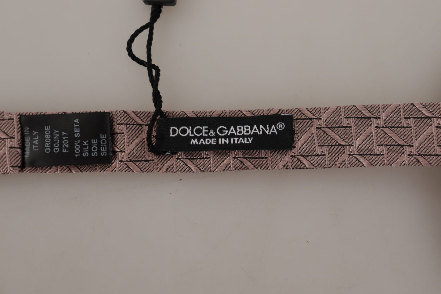 Dolce & Gabbana Elegant Silk Gray Bow Tie - Men’s Formalwear