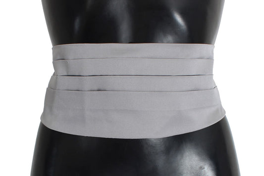 Dolce & Gabbana Elegant Silk Gray Cummerbund - IT48 | M