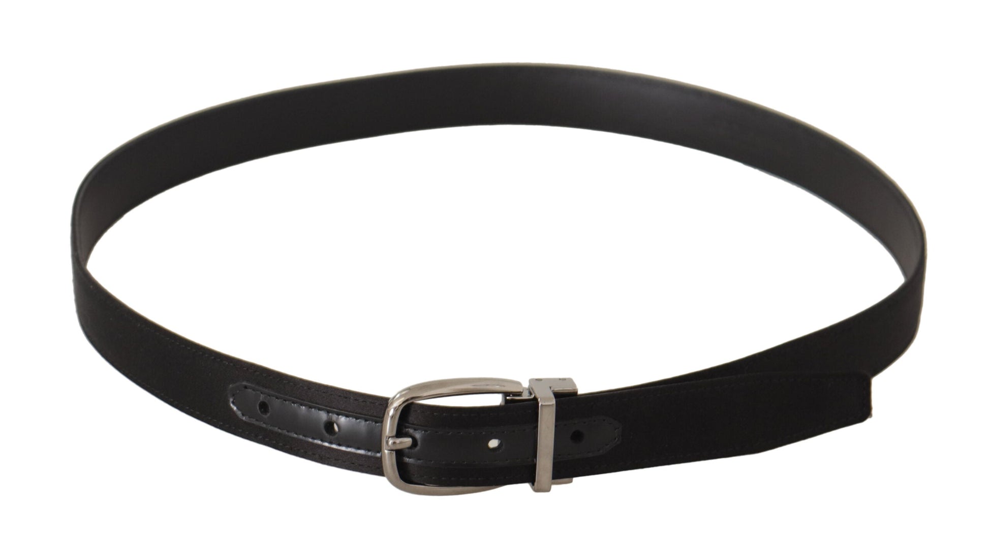 Dolce & Gabbana Elegant Silk Leather Belt with Logo Buckle - 90 cm / 36 Inches