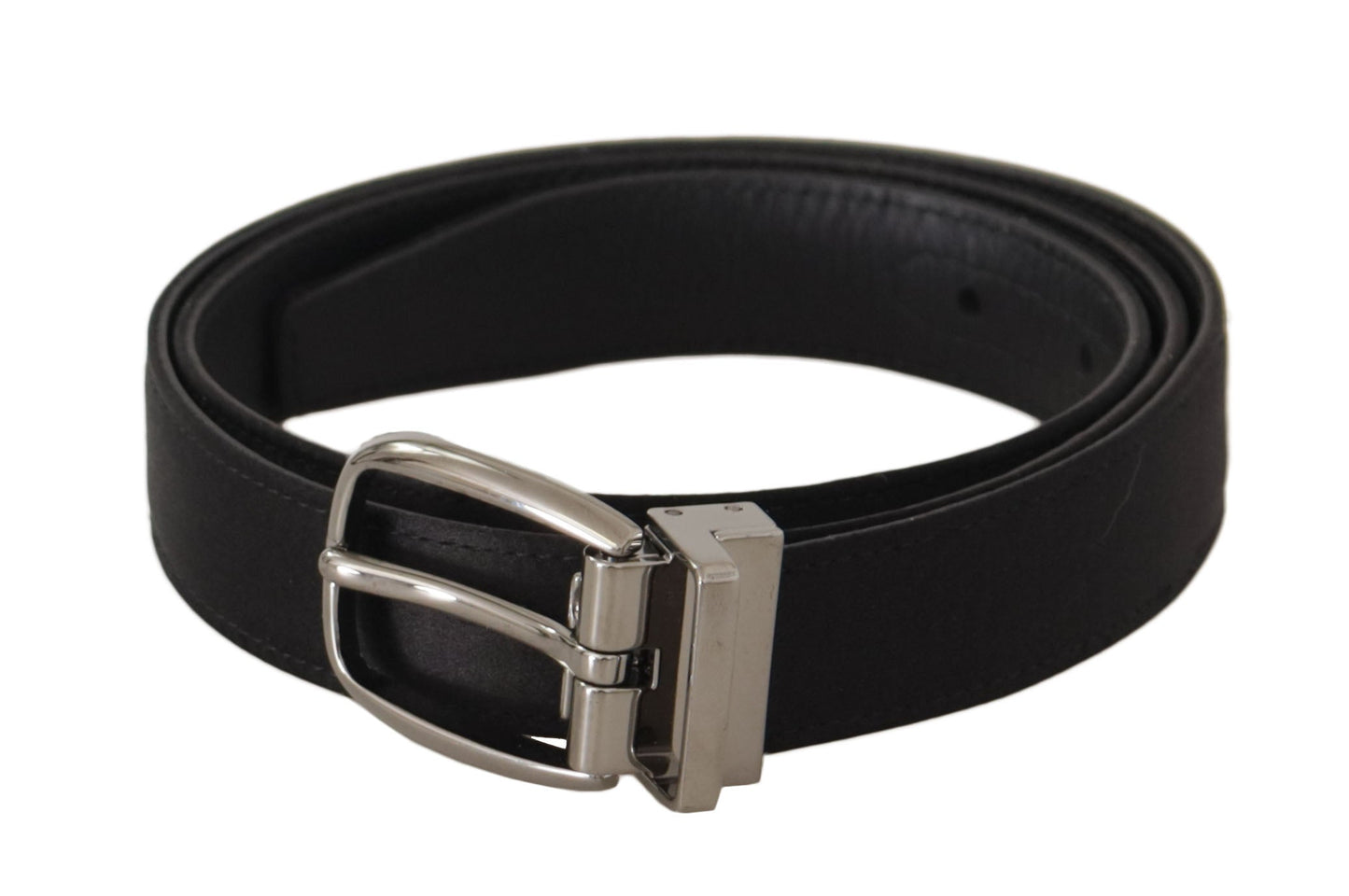 Dolce & Gabbana Elegant Silk Leather Belt with Logo Buckle - 90 cm / 36 Inches