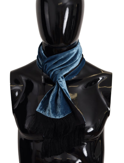 Dolce & Gabbana Elegant Silk Men’s Scarf in Regal Blue