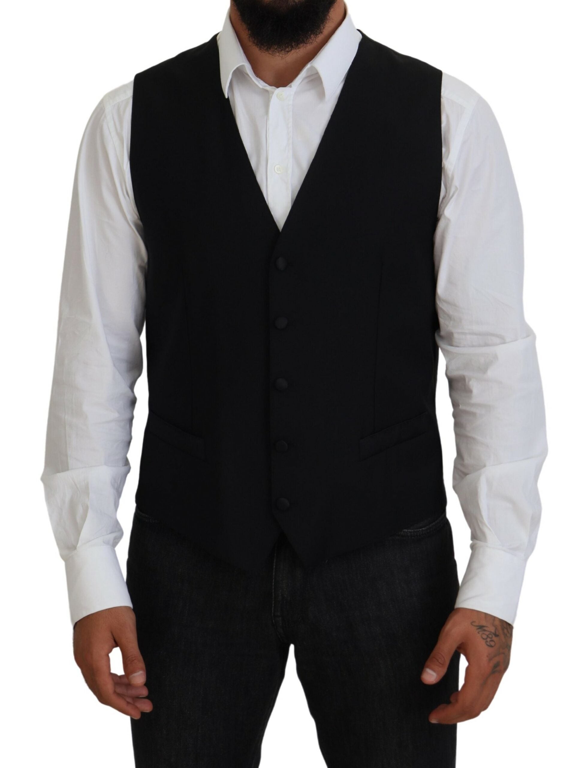 Dolce & Gabbana Elegant Single Breasted Formal Vest - IT52 | L