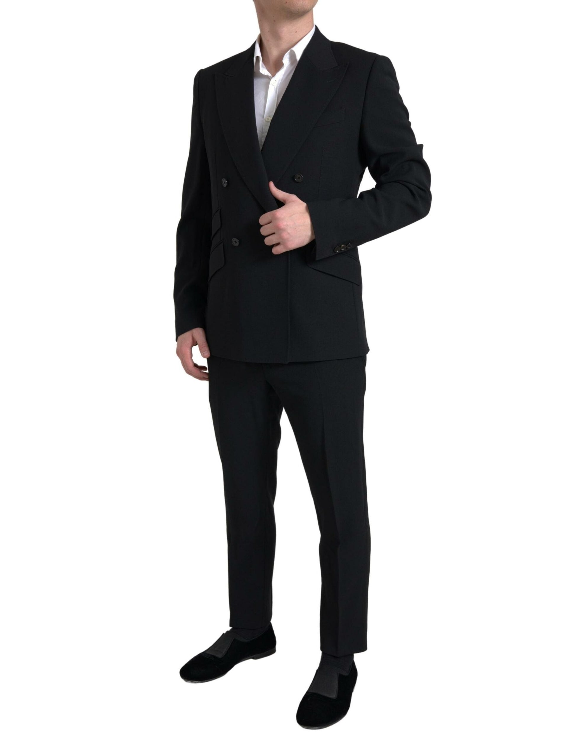 Dolce & Gabbana Elegant Slim Fit Double Breasted Suit - IT52 | L