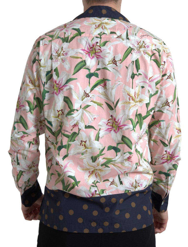 Dolce & Gabbana Elegant Slim Fit Pink Casual Shirt - IT38 | XS