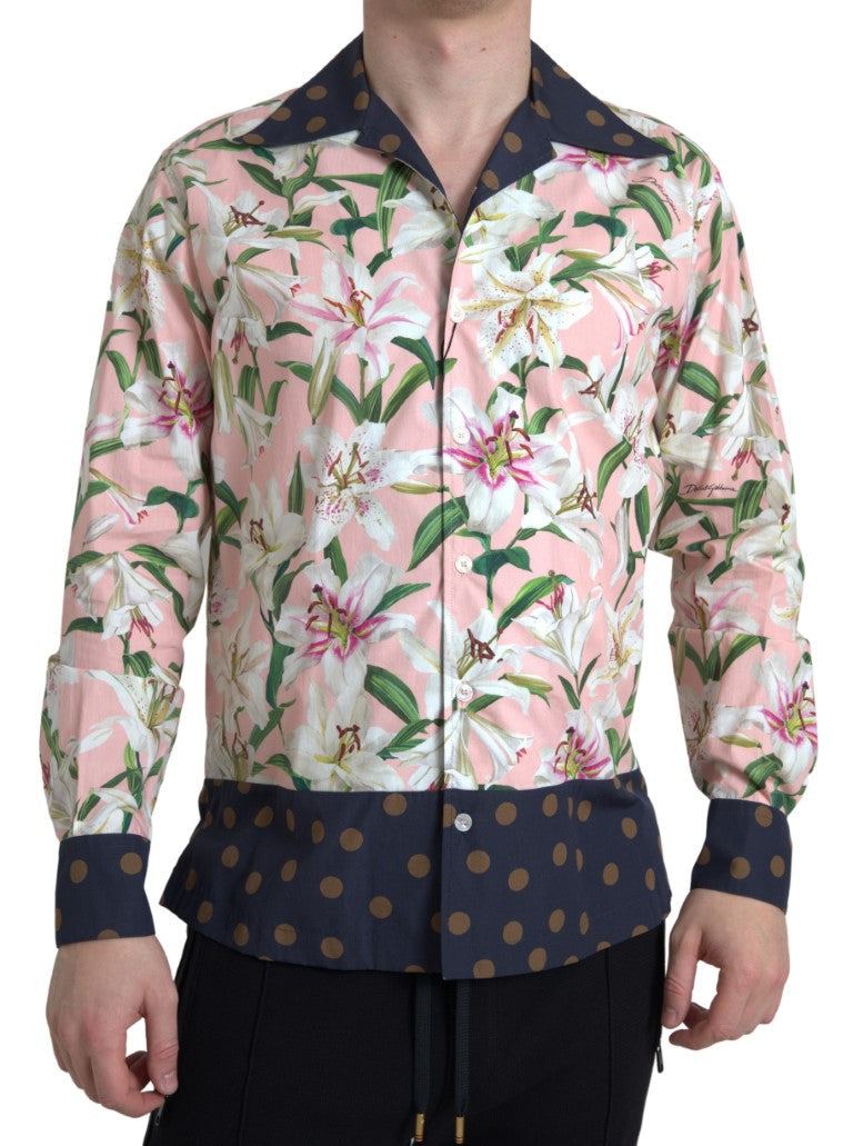 Dolce & Gabbana Elegant Slim Fit Pink Casual Shirt - IT38 | XS