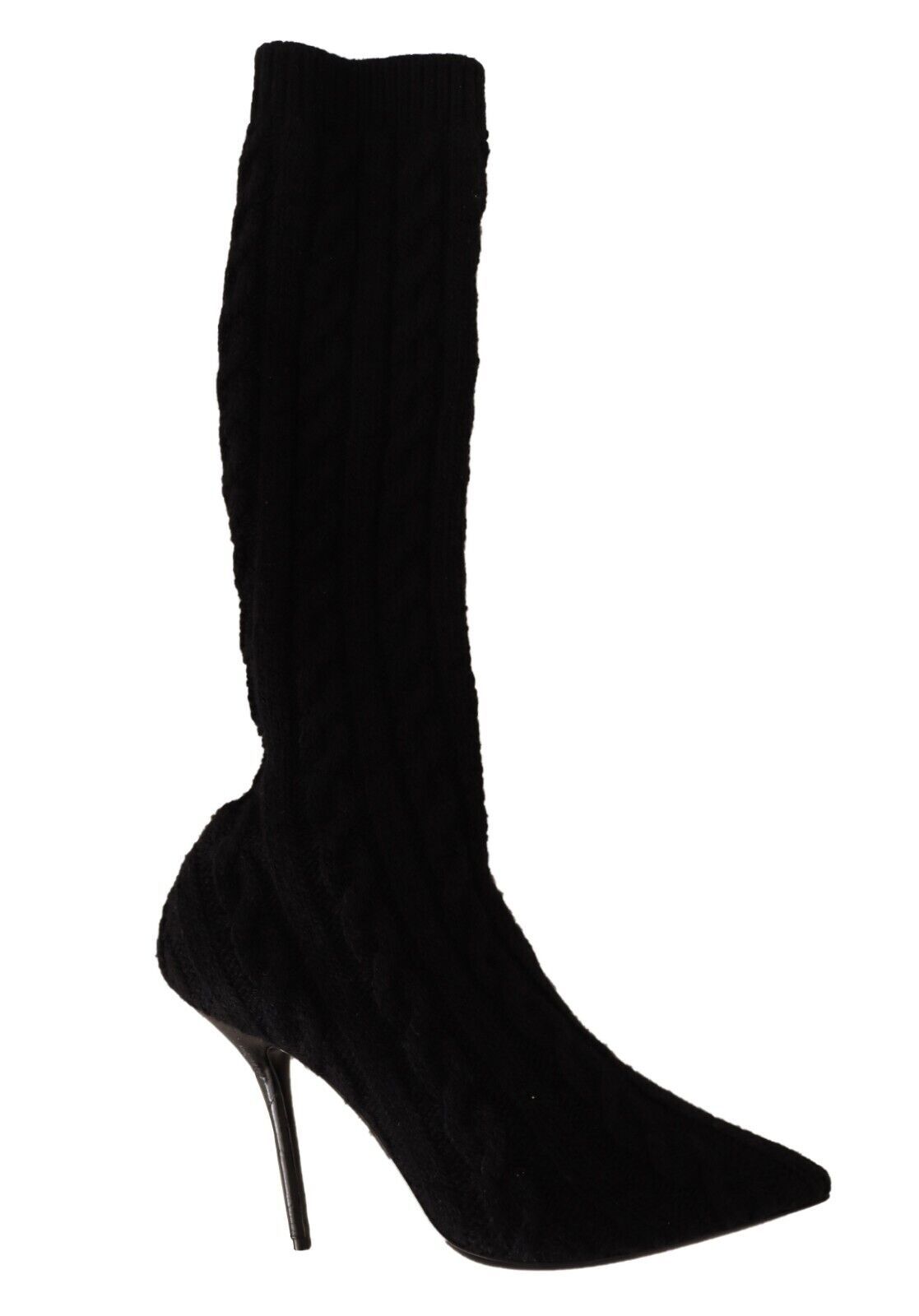 Dolce & Gabbana Elegant Stretch Sock Boots in Black - EU38/US7.5