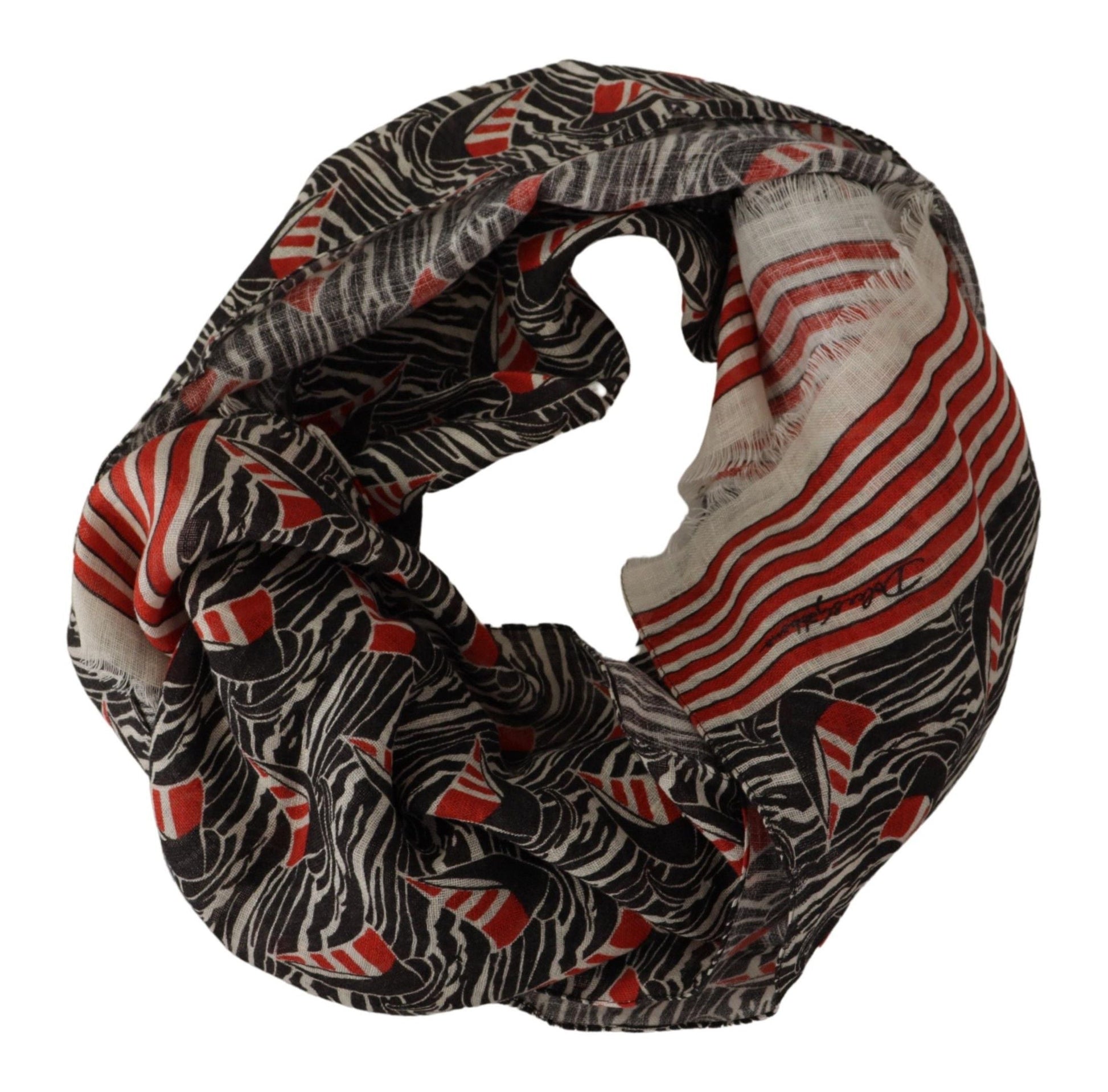 Dolce & Gabbana Elegant Striped Linen Men’s Scarf