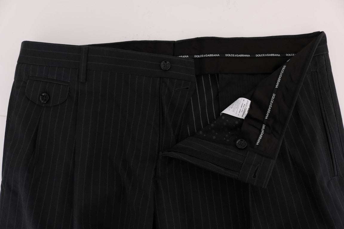 Dolce & Gabbana Elegant Striped Straight Fit Dress Trousers - IT52 | XL