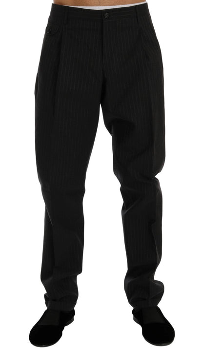 Dolce & Gabbana Elegant Striped Straight Fit Dress Trousers - IT52 | XL