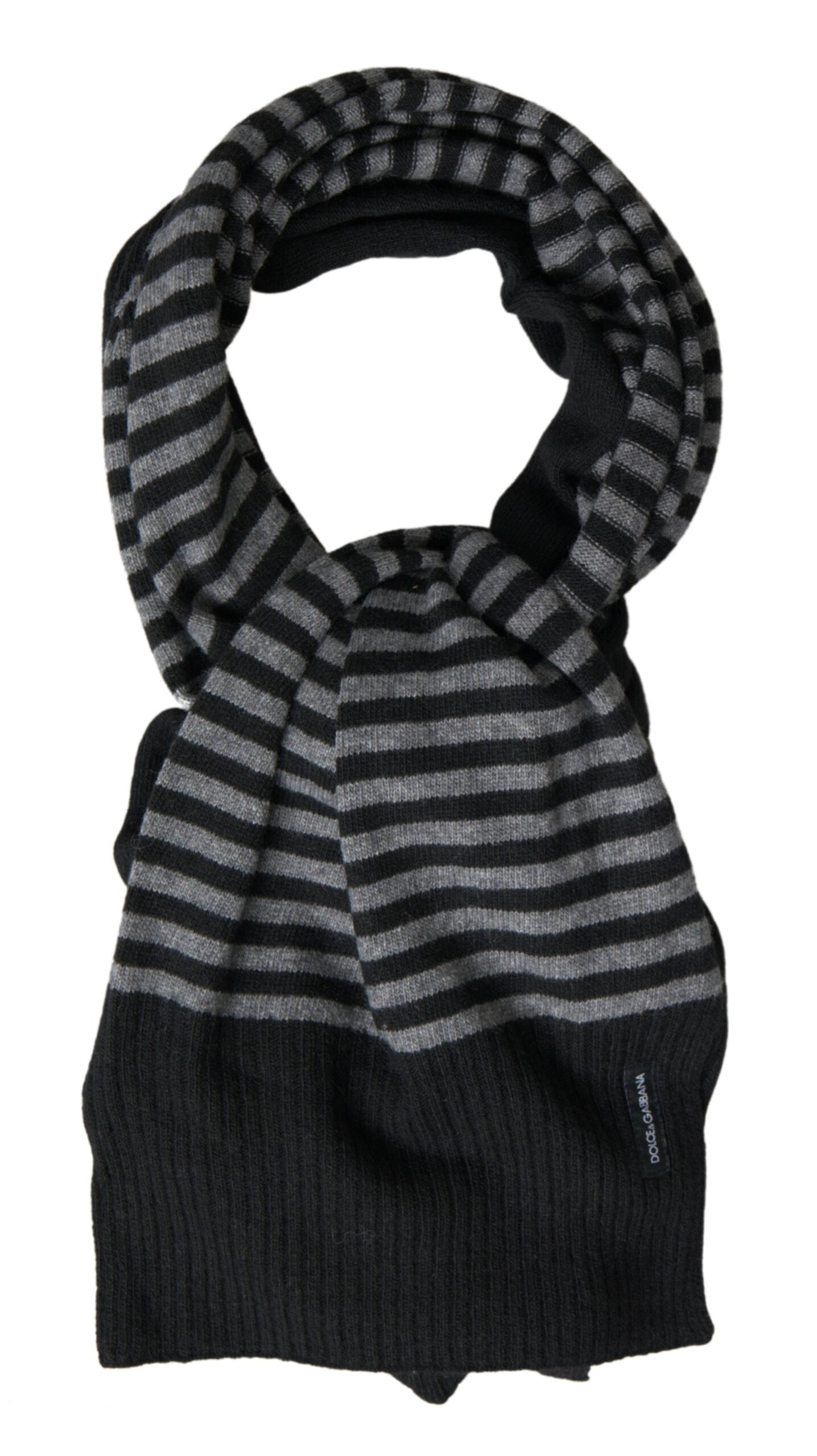 Dolce & Gabbana Elegant Striped Wool Blend Men’s Scarf