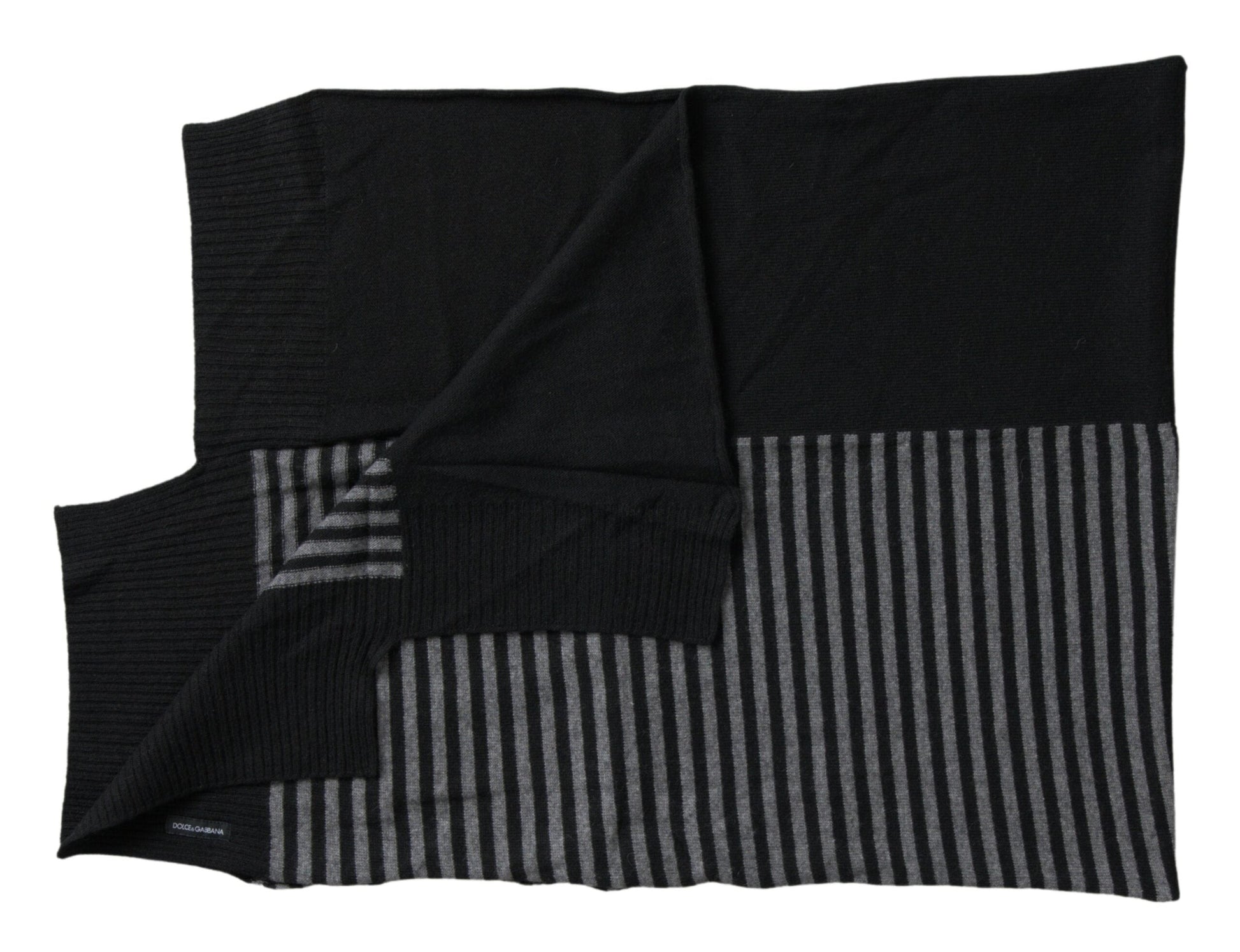 Dolce & Gabbana Elegant Striped Wool Blend Men’s Scarf